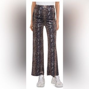 The Kooples snake print flare pant. Size: T3 (large) Colour: black snake print